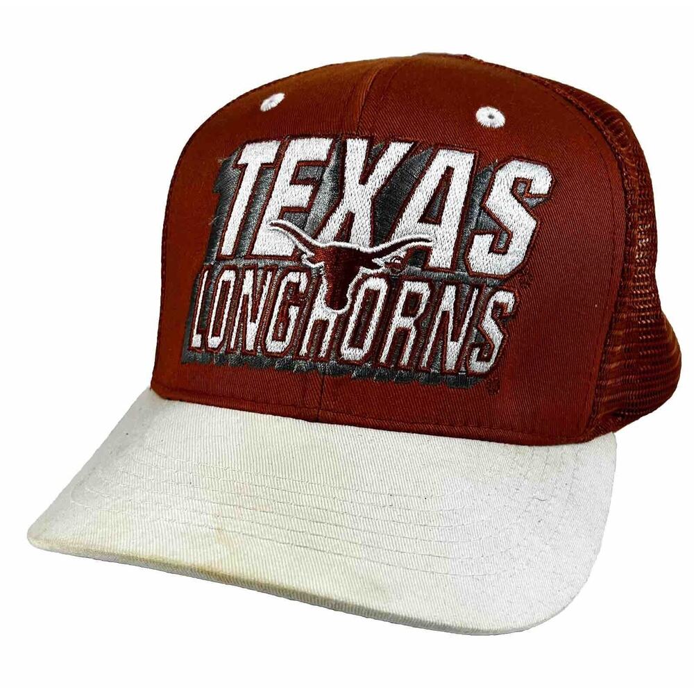 Vintage University of Texas Longhorns Large Script Football Snapback Hat Cap